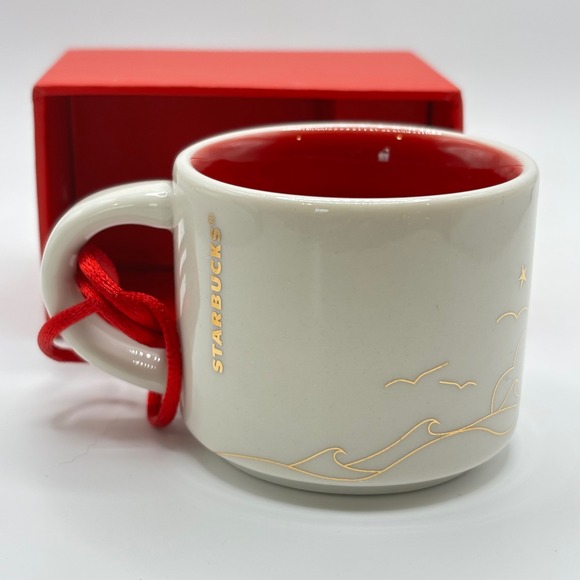 Starbucks You Are Here Collection Mug San Francisco Gold 2 oz Ceramic New Box - Picture 4 of 6